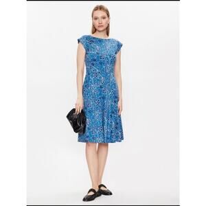 Max Mara Weekend Jesone Jersey Dress Blue Size Medium